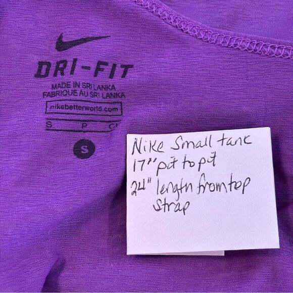 Nike Dri-Fit Cool Breeze Strappy Tank Purple Small - Picture 7 of 8